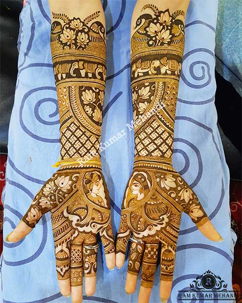 Simple finger mehndi design